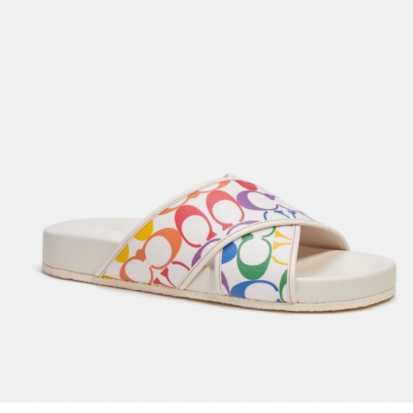 Coach Rainbow Signature Crossover Sandal CI899 New In Box limited edition - Picture 9 of 9